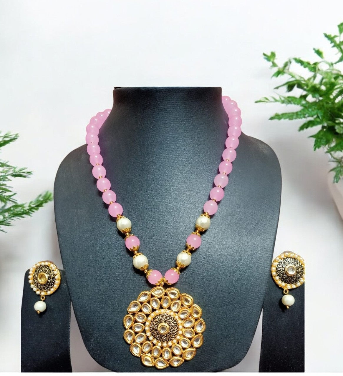 Kundan-Meena Jewellery Set