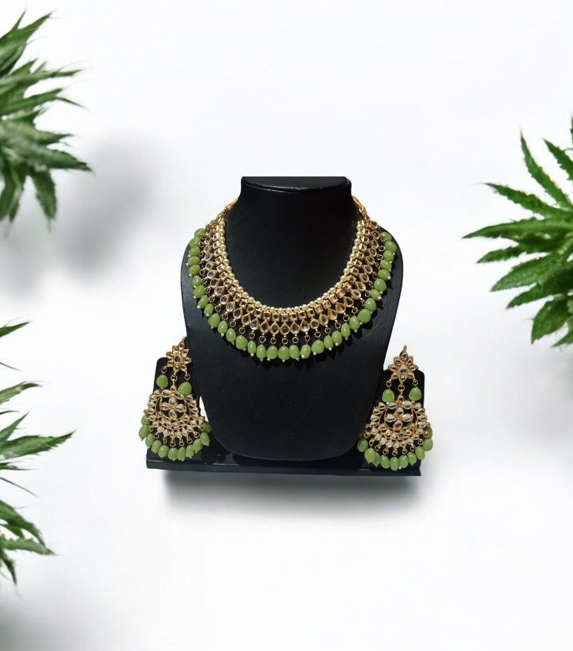 Kundan Meena Necklace Set for Women