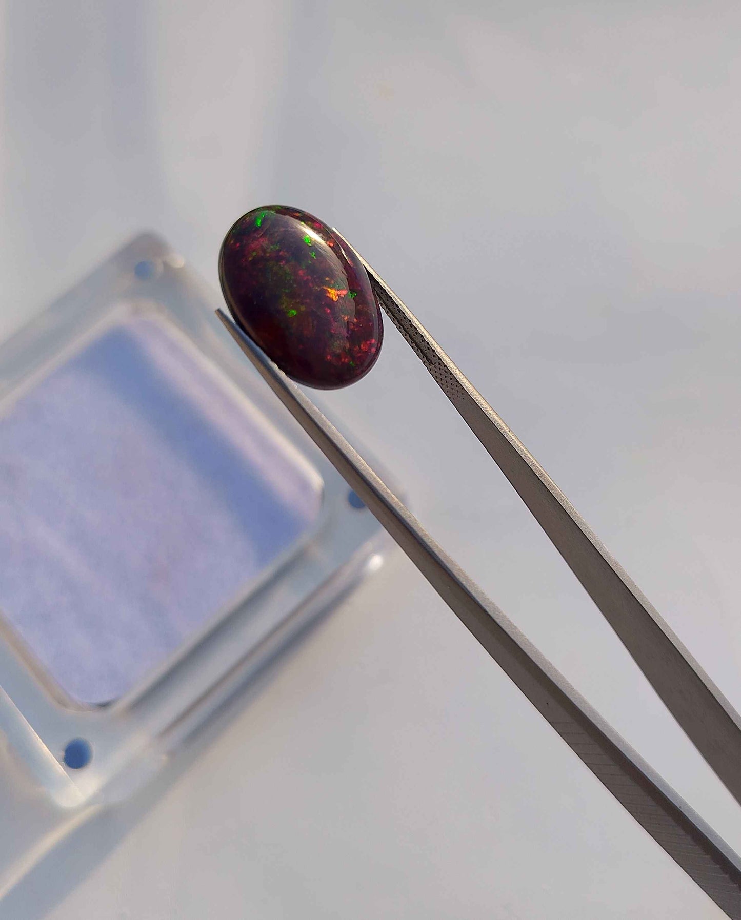 Natural Black Opal Gemstone Cabochon 7.65 carat
