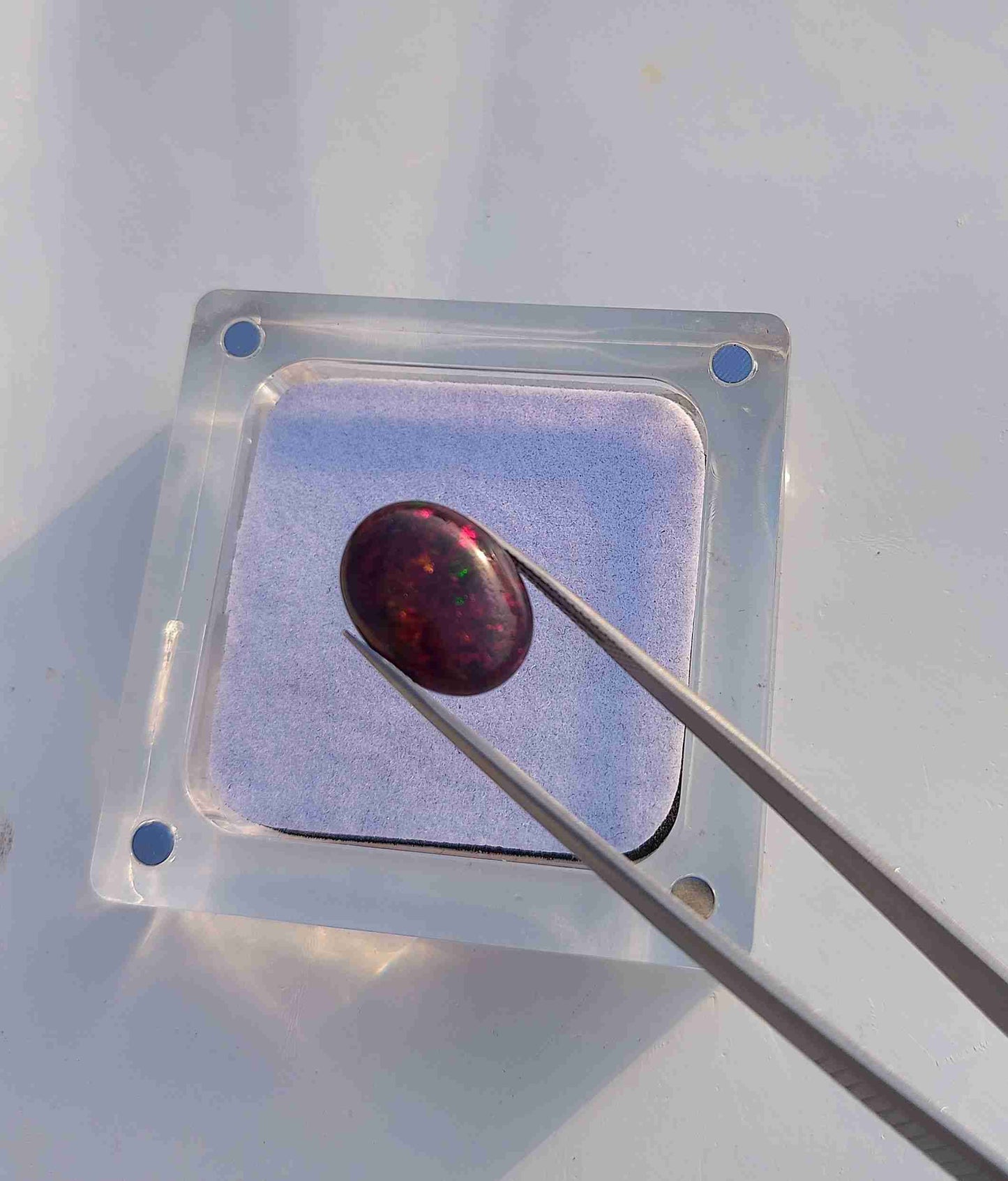 Natural Black Opal Gemstone Cabochon 5.1 carat