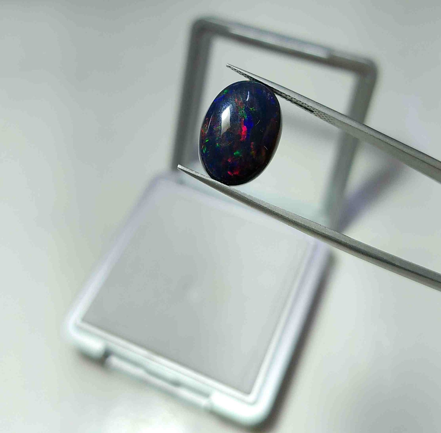 Natural Black Opal Gemstone Cabochon 5.6 carat
