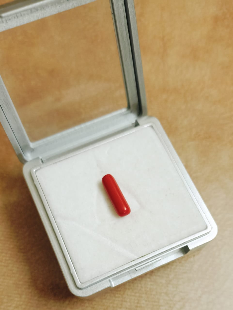 Natural Red Coral Capsule 3.00 Carat