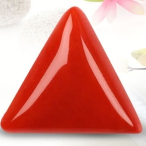 Natural Red Coral Moonga Triangle Shape 3.00 Carat Good Quality