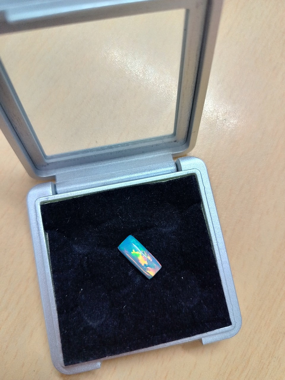 Rectangle Shape Opal Cabochon White Opal Wit Good Fire