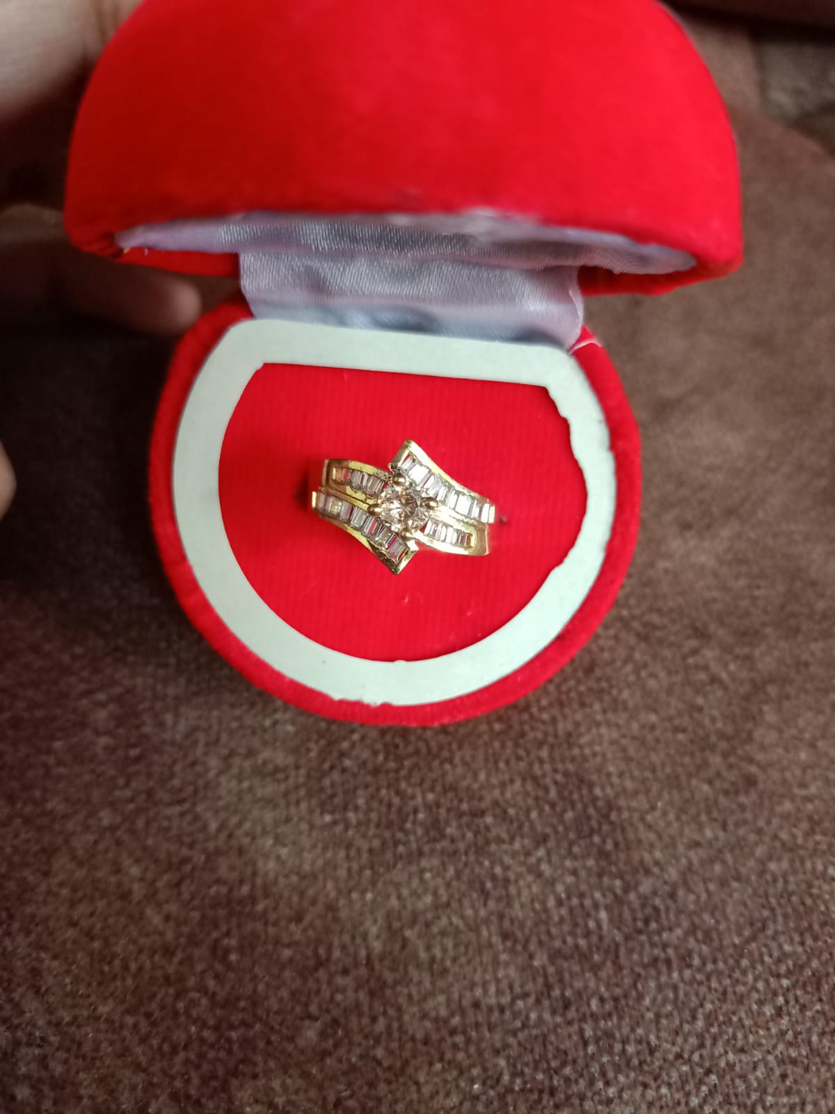 Ring for Women with Artificial Diamonds