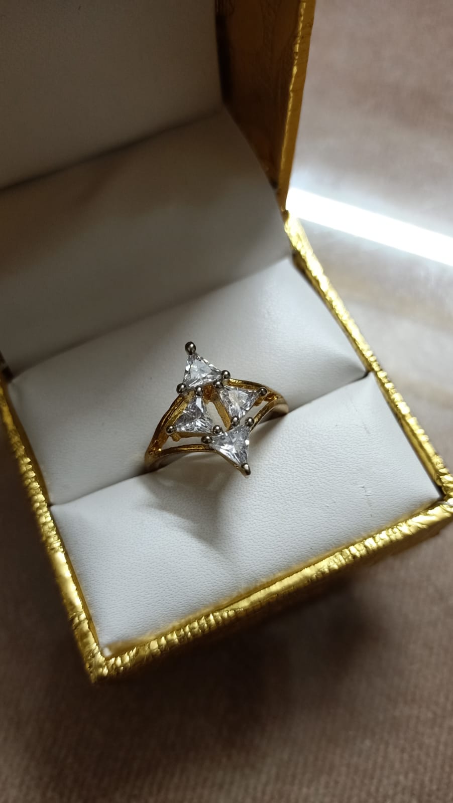 Diamond Finger Ring For Women - Artificial Diamond Studded