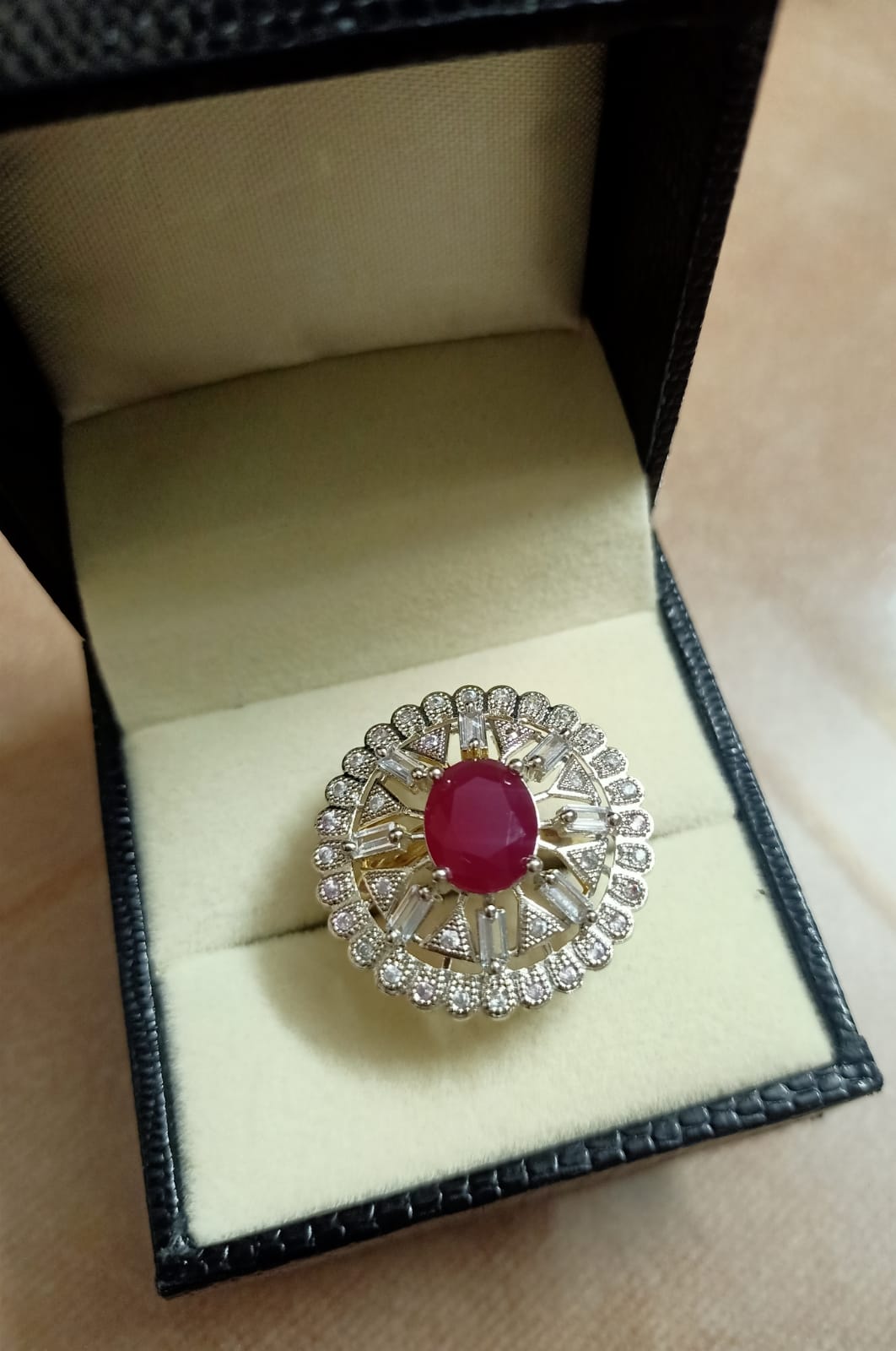 Artificial Ring For Women with Artificial Ruby Stone
