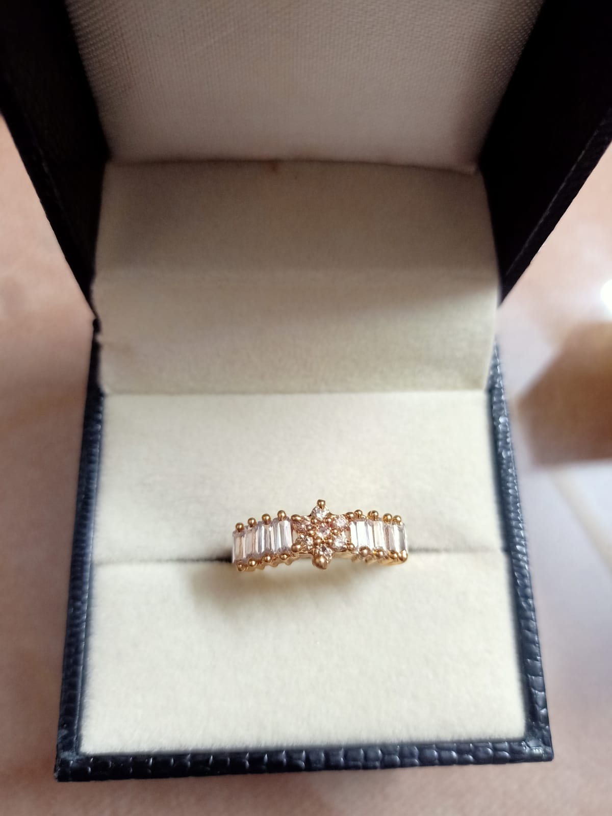 Finger Ring For Women Gold Plated with Diamond Studded