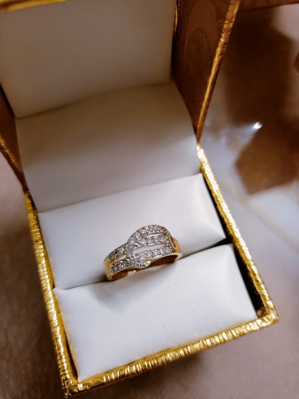 Artificial Finger Ring For Women Gold Plated Diamond Jewellery