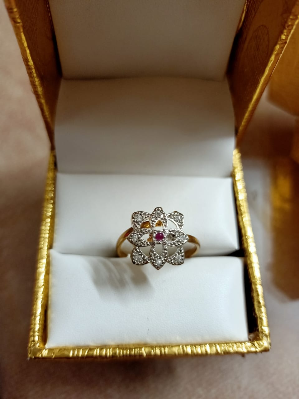 Ladies Finger Ring Gold Plated