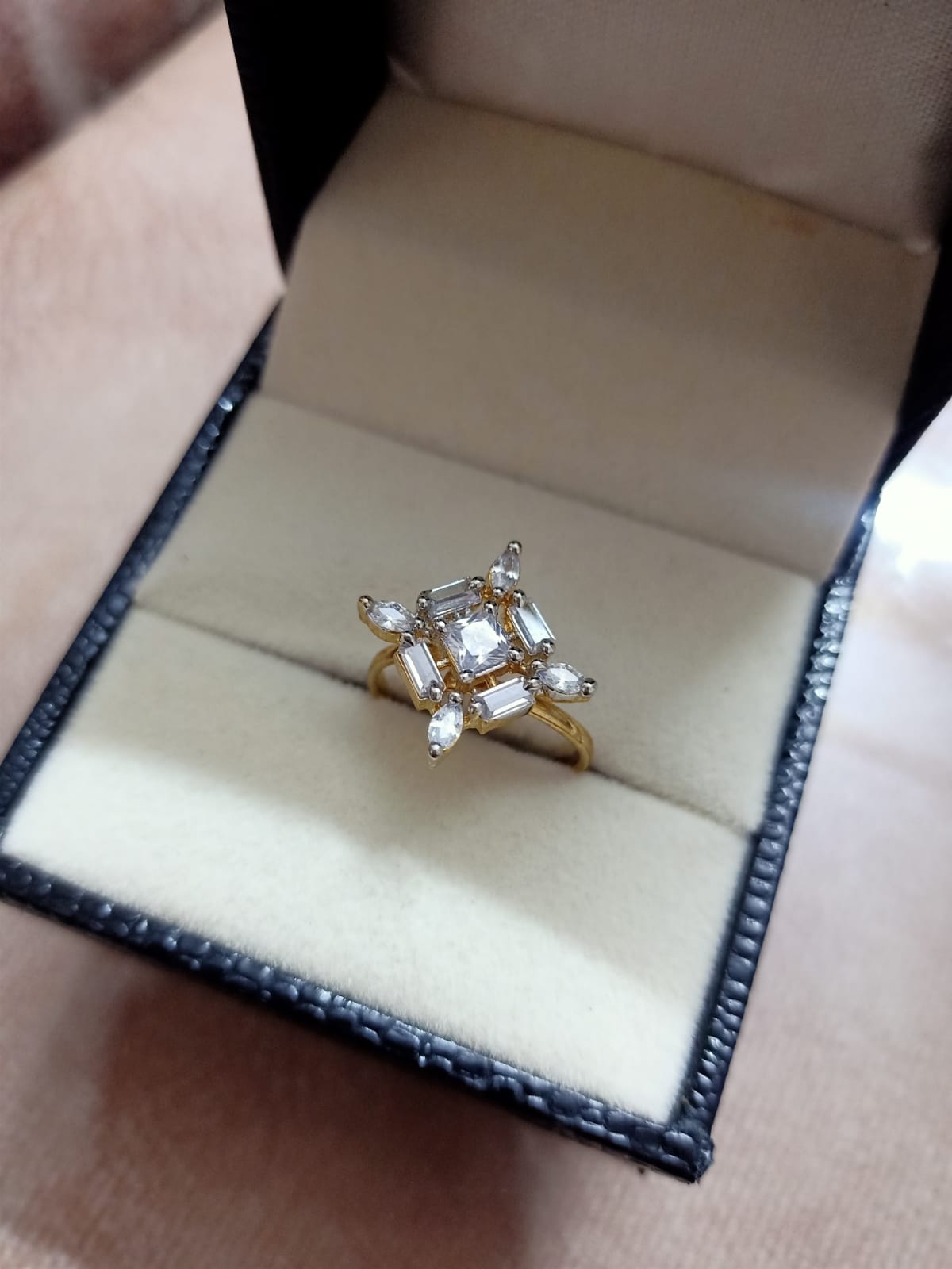 Finger Ring For Women Gold Plated Diamond Jewellery New Collection - Fashion Jewellery