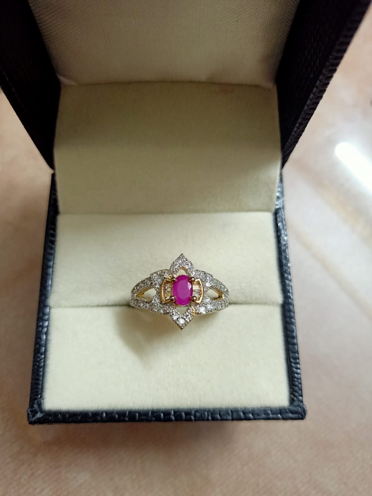 Ring For Women Fashion Stylish Ring with Ruby Stone