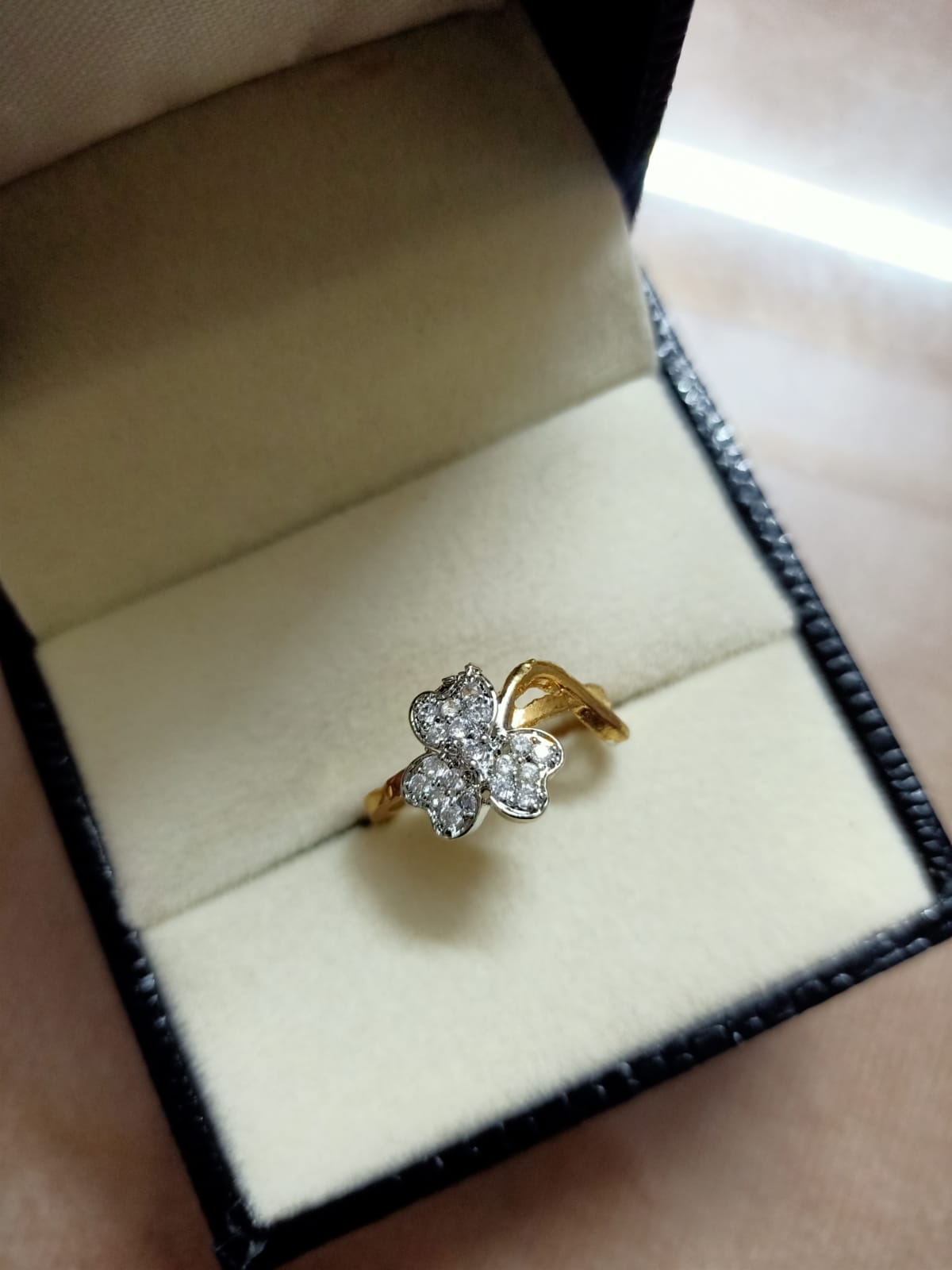 Designer American Diamond Studded Ring For Women