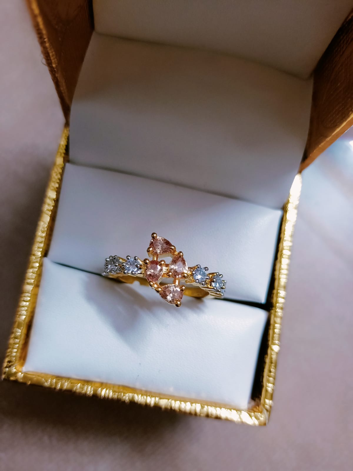 Gold Plated Ring For Ladies New Design Fashion Modern Jewellery