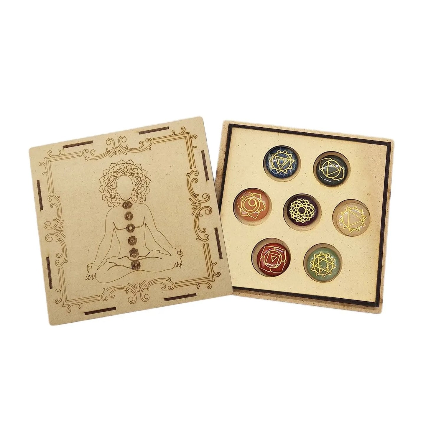 Seven Chakra Stones with Box