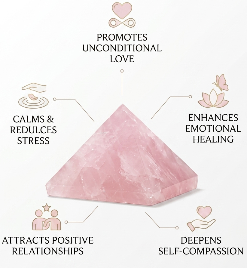 rose quartz pyramid
