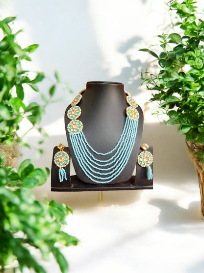 Kundan Meena Long Necklace