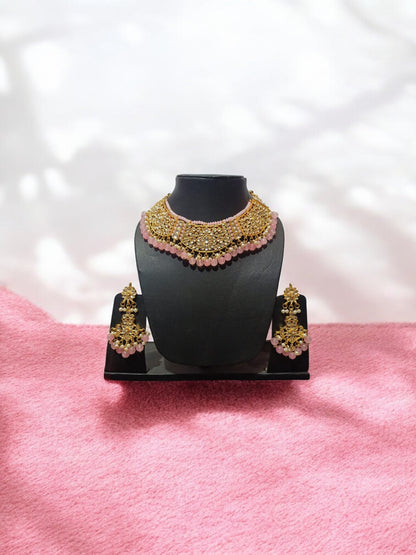 Kundan Meena Necklace