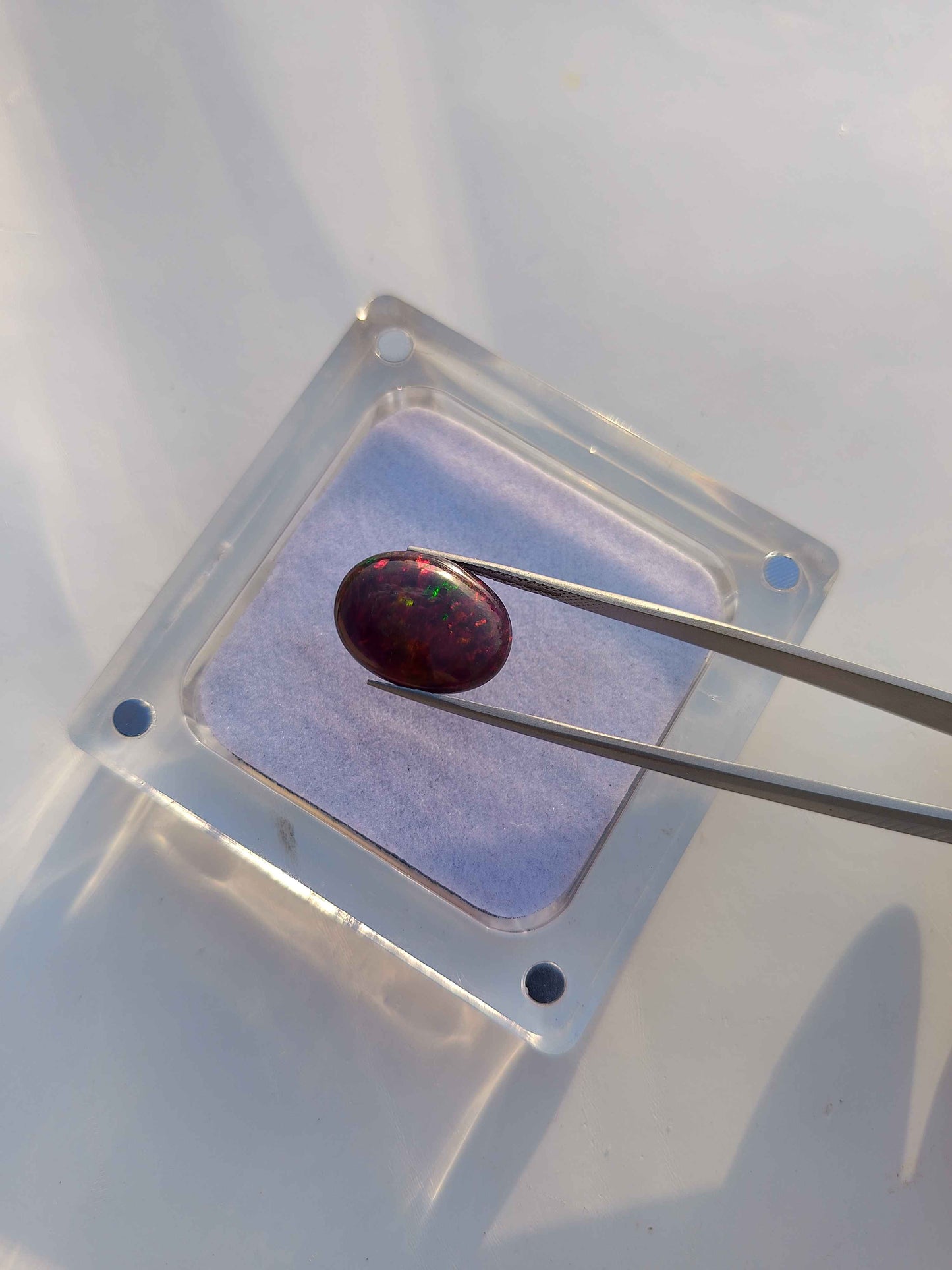 Natural Black Opal Gemstone Cabochon 7.65 carat