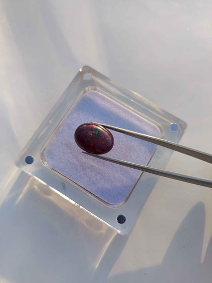 Natural Black Opal Gemstone Cabochon 7.65 carat