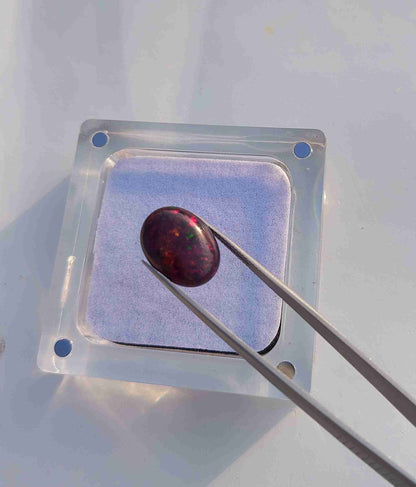 Natural Black Opal Gemstone Cabochon 5.1 carat