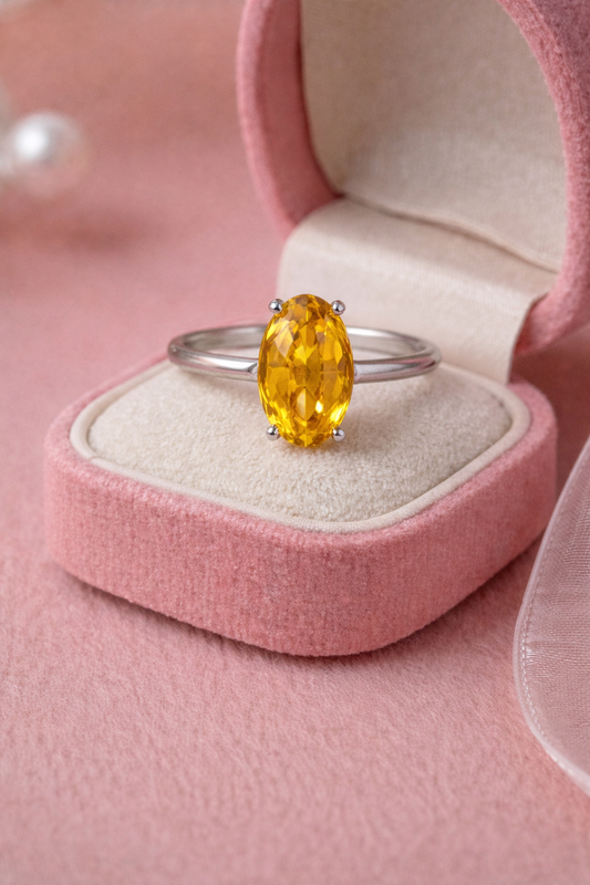 Citrine Silver Ring