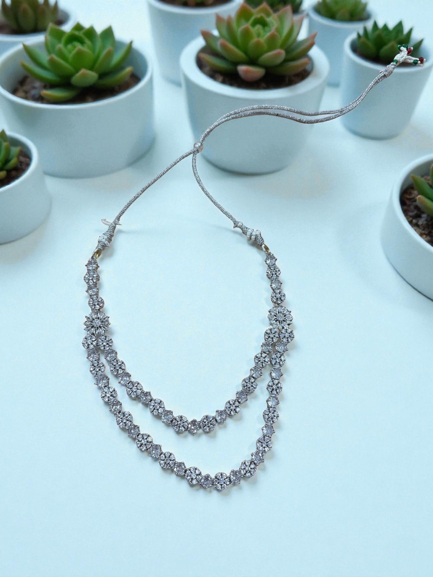 Diamond 2-layered Necklace