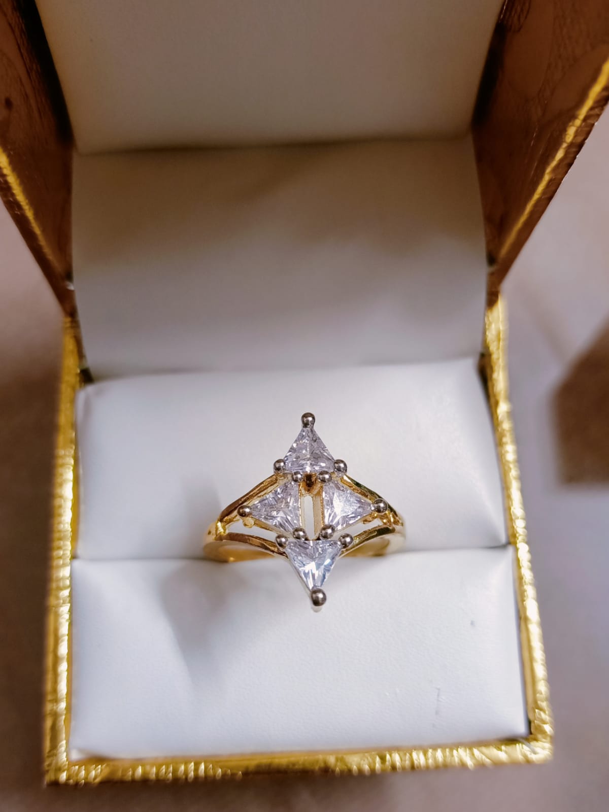 Super Stylish Diamond Studded Ring For Women - Artificial