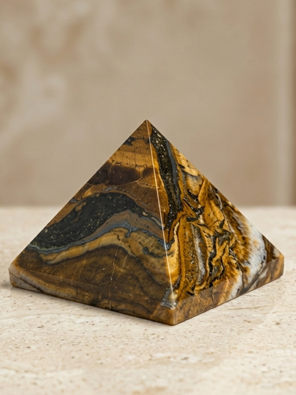 Tiger Eye Pyramid