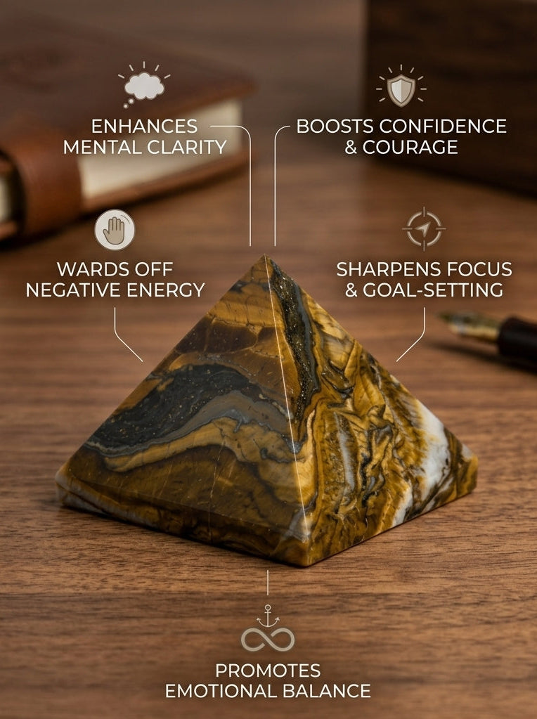 Tiger Eye Pyramid