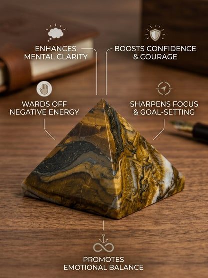 Tiger Eye Pyramid