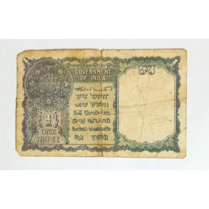 British India 1 Rupee 1940 Signed by CE Jones- King George VI old rare Note